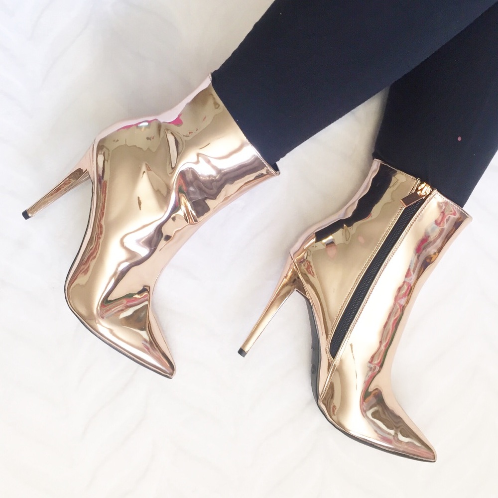 Anne Michelle Booties Rose Gold Size 8 1/2